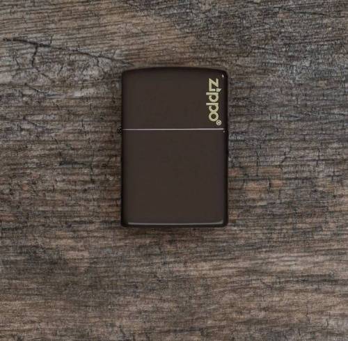 138 ZIPPO ЗажигалкаLogo Classic с покрытием Brown Matte фото 3