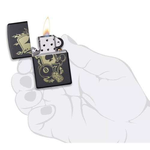 499 ZIPPO Зажигалка ZIPPO Gambling Design с покрытием Black Matte фото 4 499 ZIPPO Зажигалка ZIPPO Gambling Design с покрытием Black Matte фото 4