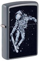 Зажигалка ZIPPO Skateboarding Astronaut с покрытием Flat Grey